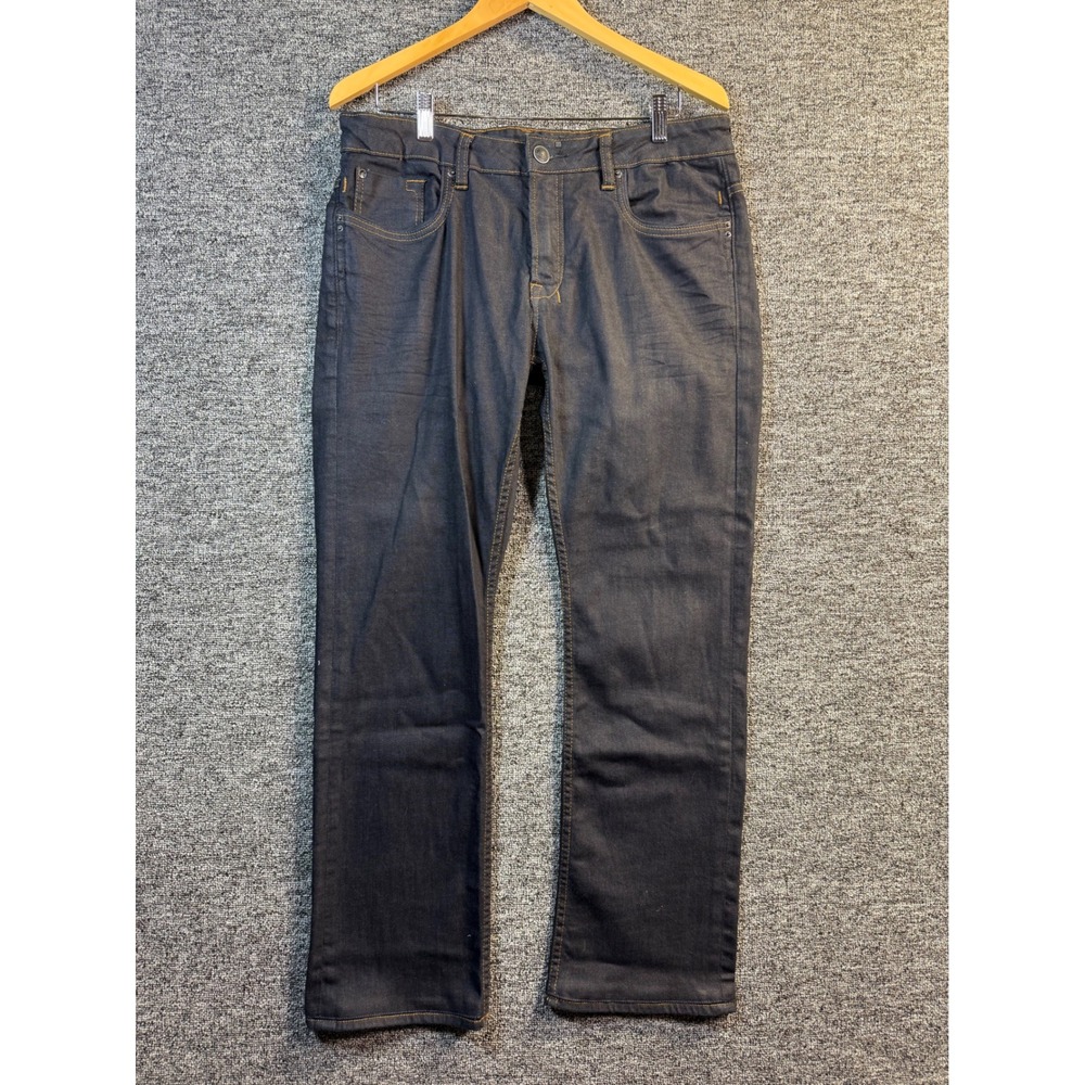 Buffalo David Bitton Six-X Basic Slim Straight Stretch Jeans Indigo Mens 33x32